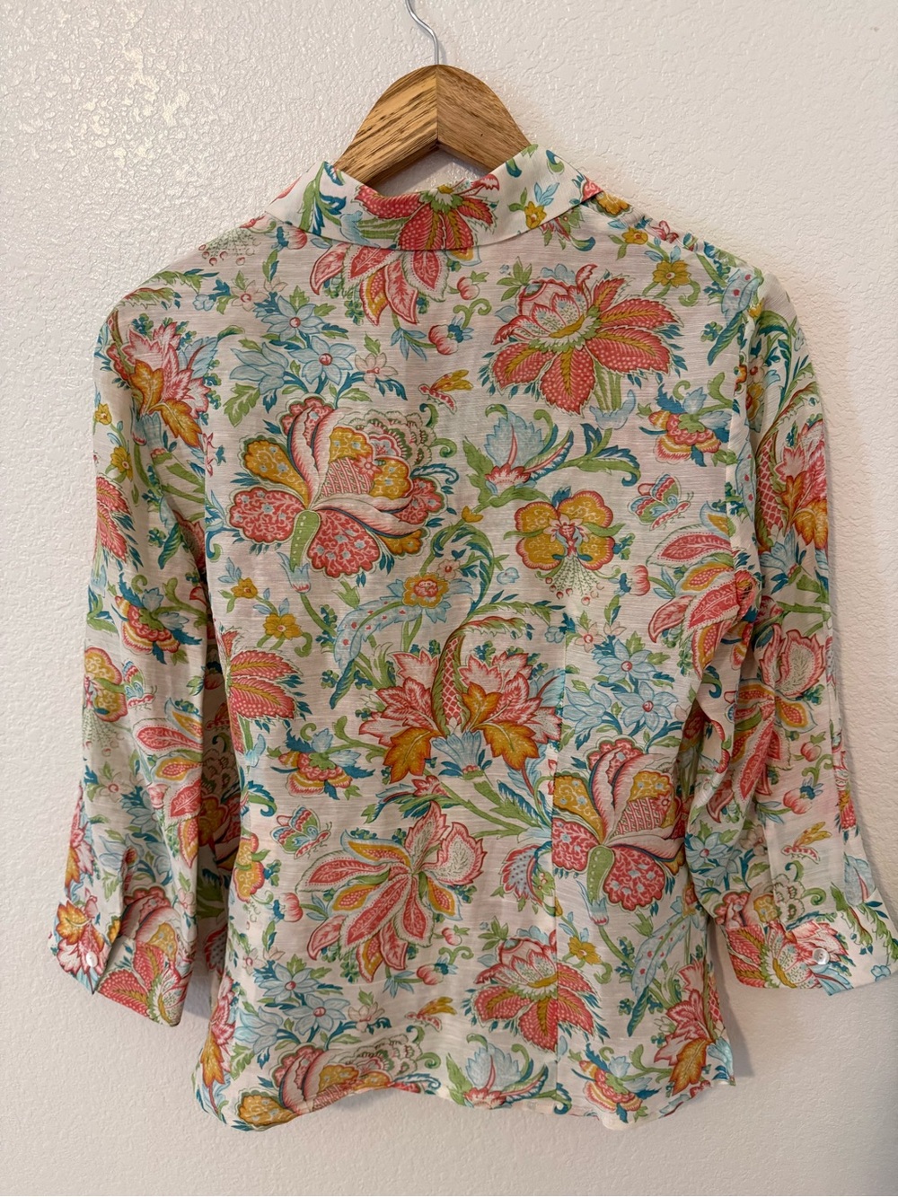Vintage Oscar de la Renta Floral Button-Front Blouse (read description) - Picture 2 of 11